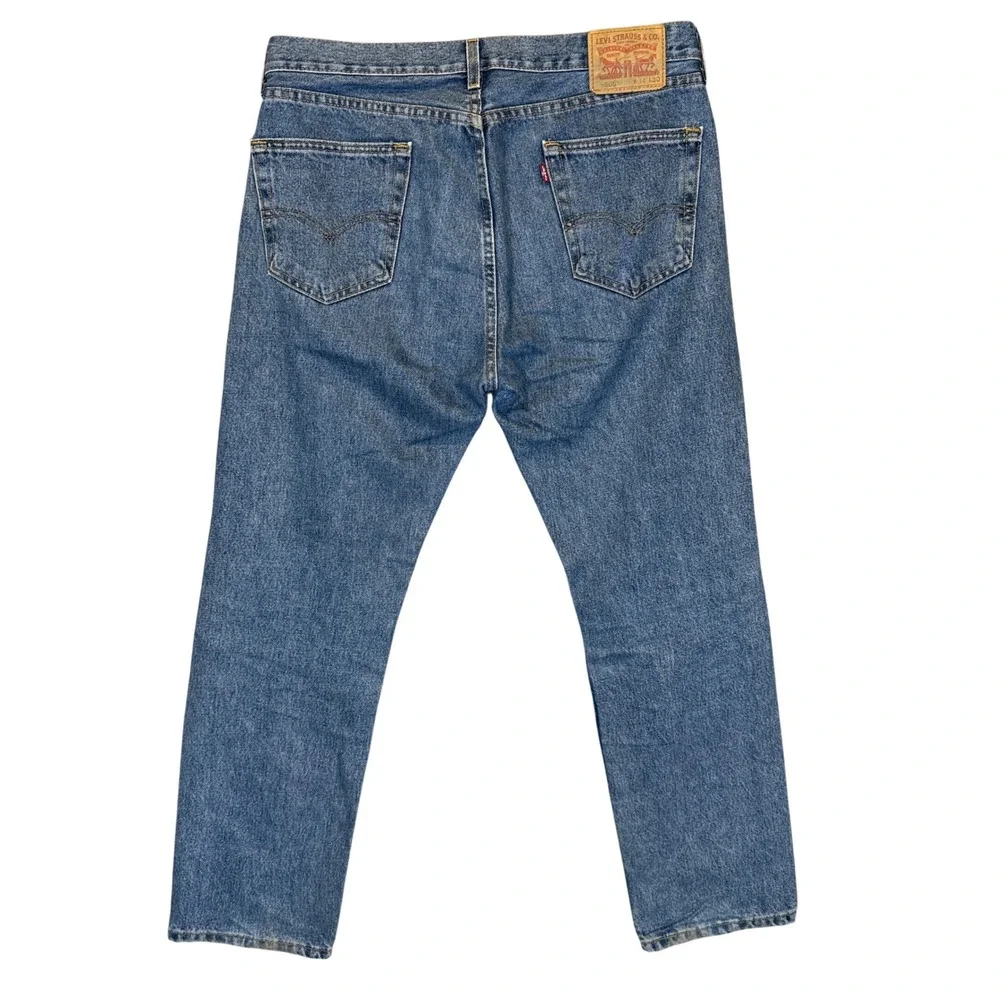 Levi's 505 Regular Fit Jeans Mens Straight Leg 34x30 Blue Cotton Classic Denim